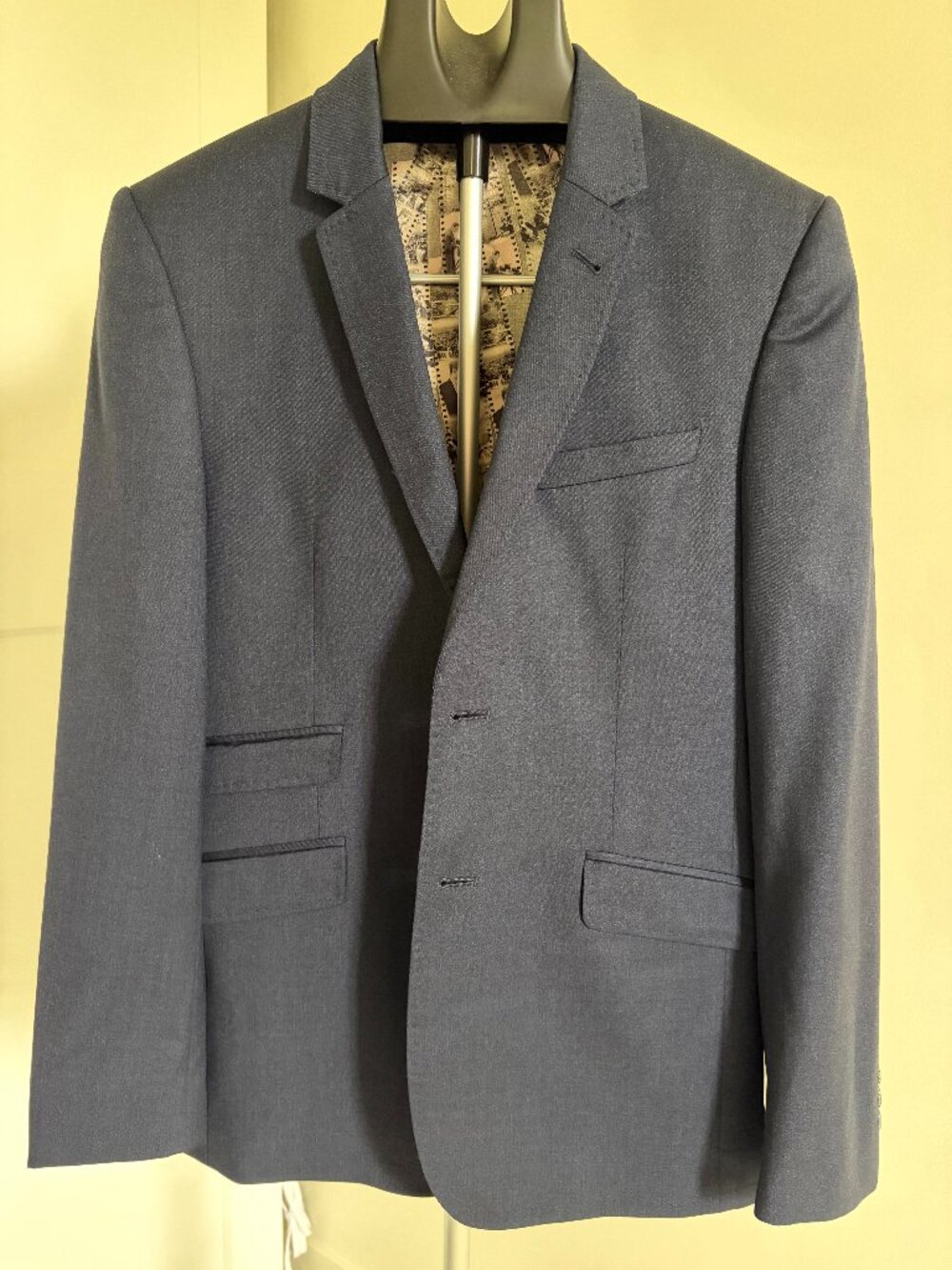 Ted Baker London Wool Suit Jacket - 38R - Indigo - Rare Film Strip Lining